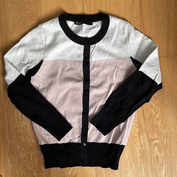 Karen Millen color block cardigan, NWOT sz 1 / XS / 0 - Picture 1 of 5